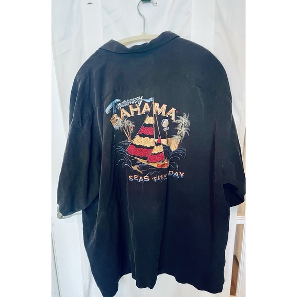 Tommy Bahama Other - Tommy Bahama Men's Y2K Embroidered Silk Shirt XXL "Seas the Day" Sailboat Island